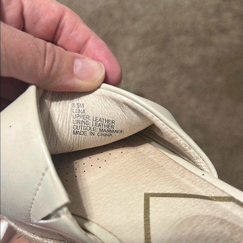 Cream Slide Sandals - Picture 4 of 7